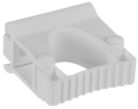 Vikan, Hygienic Wall Bracket, Grip Band Module, 82 mm, White
