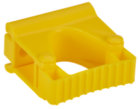 Vikan, Hygienic Wall Bracket, Grip Band Module, 82 mm, Yellow