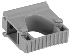 Vikan, Hygienic Wall Bracket, Grip Band Module, 82 mm, Gray
