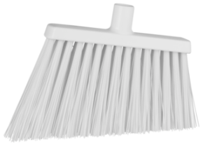 Vikan Broom, Angle Cut, 11.4" Extra stiff, White
