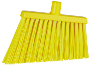 Vikan Broom, Angle Cut, 11.4" Extra stiff, Yellow