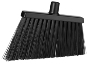 Vikan Broom, Angle Cut, 11.4" Extra stiff, Black
