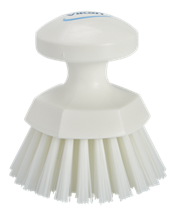 Vikan Round Hand Scrub, 4.3", Stiff, White