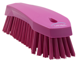 Vikan Hand Brush L, 7.9", Stiff, Pink