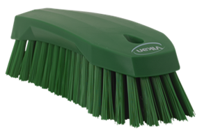 Vikan Hand Brush L, 7.9", Stiff, Green