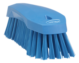 Vikan Hand Brush L, 7.9", Stiff, Blue