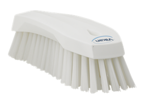 Vikan Hand Brush L, 7.9", Stiff, White