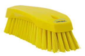 Vikan Hand Brush L, 7.9", Stiff, Yellow