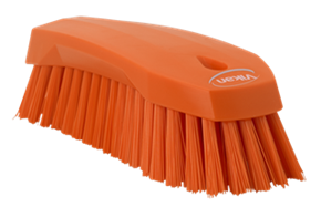 Vikan Hand Brush L, 7.9", Stiff, Orange