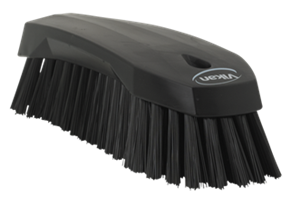 Vikan Hand Brush L, 7.9", Stiff, Black