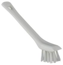 Vikan Detail Brush with Scraping Edge, 5.9" Stiff, White