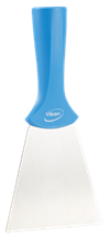 Vikan Stainless Steel Scraper with Threaded Handle, 3.9", Blue