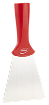 Vikan Stainless Steel Scraper with Threaded Handle, 3.9", Red