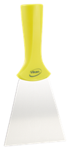 Vikan Stainless Steel Scraper with Threaded Handle, 3.9", Yellow