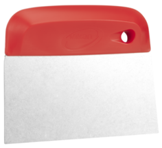 Dough Cutter/Scraper,SS Blade,Flexible,146mm,Red