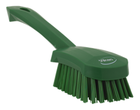 Vikan Washing Brush w/short Handle, 270 mm, Stiff, Green