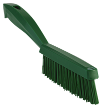 Vikan Narrow Hand Brush with short handle, 11.8", Extra stiff, Green