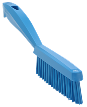 Vikan Narrow Hand Brush with short handle, 11.8", Extra stiff, Blue