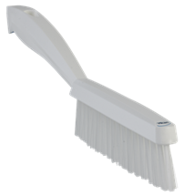Vikan Narrow Hand Brush with short handle, 11.8", Extra stiff, White