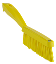 Vikan Narrow Hand Brush with short handle, 11.8", Extra stiff, Yellow