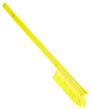 Vikan Ultra-Slim Cleaning Brush with Long Handle, 23.6" Medium, Yellow