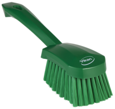 Vikan Washing Brush with short handle, 10.6", Soft, Green