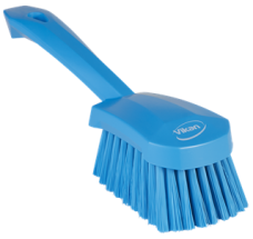 Vikan Washing Brush with short handle, 10.6", Soft, Blue