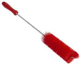 Vikan Tube Brush, , 19.7", Stiff, Red
