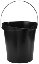 Vikan Hygiene Bucket, 3.17 Gallon(s), Black