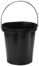 Vikan Bucket, 1.58 Gallon(s), Black