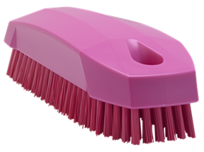 Vikan Hand Brush S / Nailbrush, 5.1", Stiff, Pink