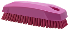 Vikan Hand Brush S / Nailbrush, 5.1", Stiff, Pink - Image 2