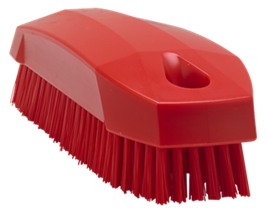 Vikan Hand Brush S / Nailbrush, 5.1", Stiff, Red