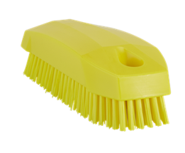 Vikan Hand Brush S / Nailbrush, 5.1", Stiff, Yellow