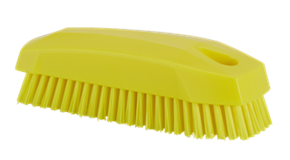 Vikan Hand Brush S / Nailbrush, 5.1", Stiff, Yellow - Image 2