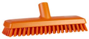 Vikan Deck Scrub, waterfed, 10.6", Extra stiff, Orange