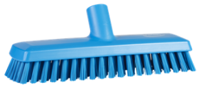 Vikan Deck Scrub, waterfed, 10.6", Medium, Blue