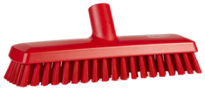 Vikan Deck Scrub, waterfed, 10.6", Medium, Red