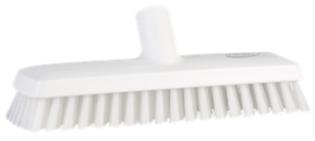 Vikan Deck Scrub, waterfed, 10.6", Medium, White