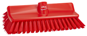 Vikan High-Low Brush, 10.4", Medium, Red