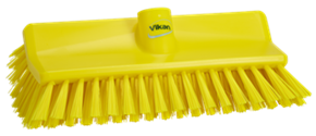 Vikan High-Low Brush, 10.4", Medium, Yellow