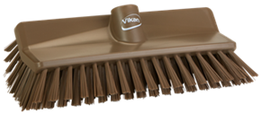 Vikan High-Low Brush, 10.4", Medium, Brown