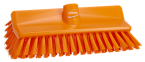 Vikan High-Low Brush, 10.4", Medium, Orange