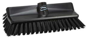 Vikan High-Low Brush, 10.4", Medium, Black