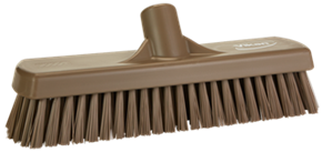 Vikan Wall-/Floor Washing Brush, 12", Stiff, Brown