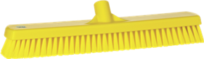 Vikan Wall-/Floor Washing Brush, 18.5", Stiff, Yellow