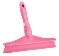 Vikan Ultra Hygiene Table Squeegee w/Mini Handle, 9.6", Pink