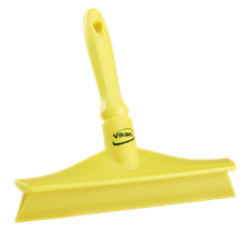 Vikan Ultra Hygiene Table Squeegee w/Mini Handle, 9.6", Yellow