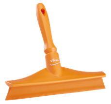 Vikan Ultra Hygiene Table Squeegee w/Mini Handle, 9.6", Orange